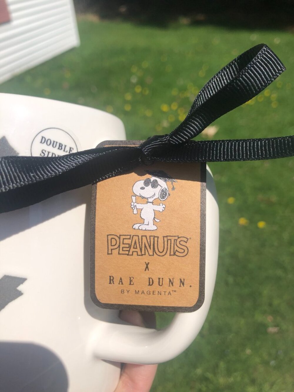 NWT Rae Dunn Peanuts Snoopy Graduation Mug "Hat's Off" - Picture 4 of 5